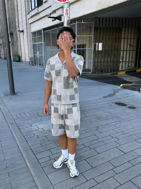 Customer wearing ESSNTL Pixel Set