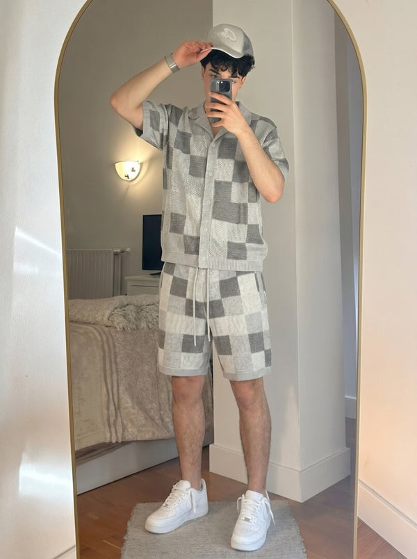 Customer wearing ESSNTL Pixel Set