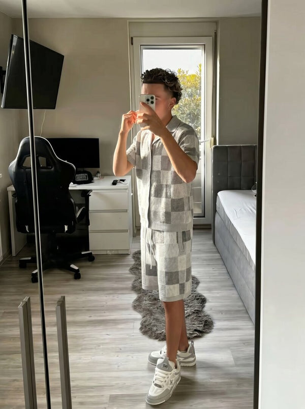Customer wearing ESSNTL Pixel Set