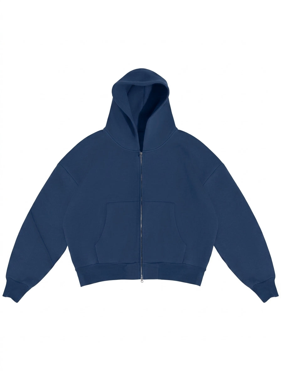 Zip Hoodie In Sea